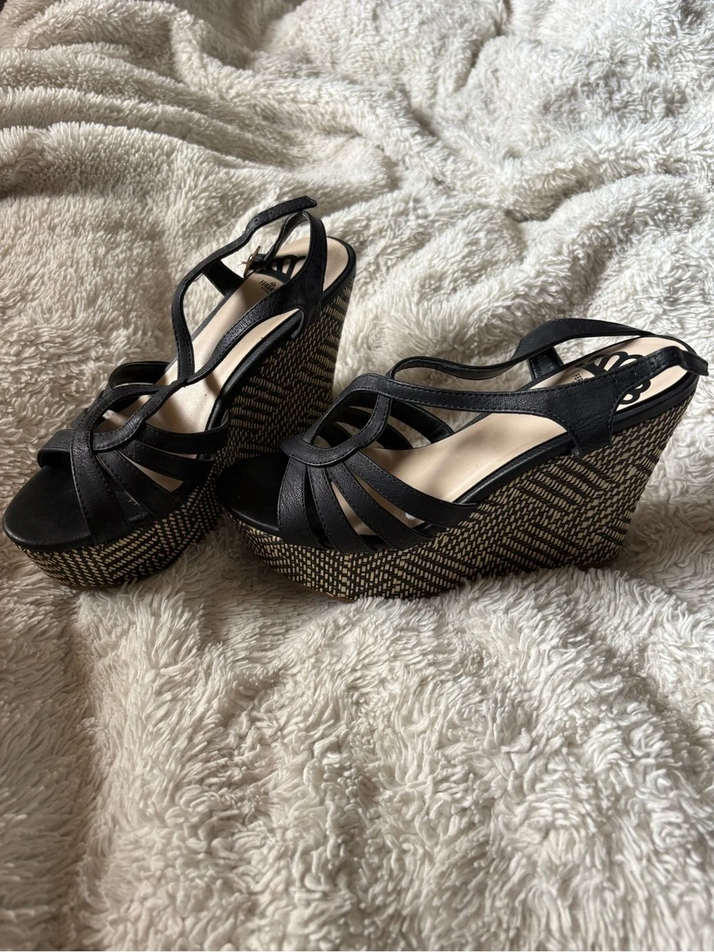 Fergalicious - Black Wedge Heels